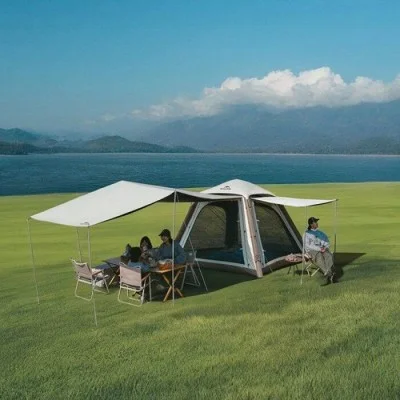 Naturehike Ango Pro Inflatable Tent - Khaki - Brown (240*240*180)